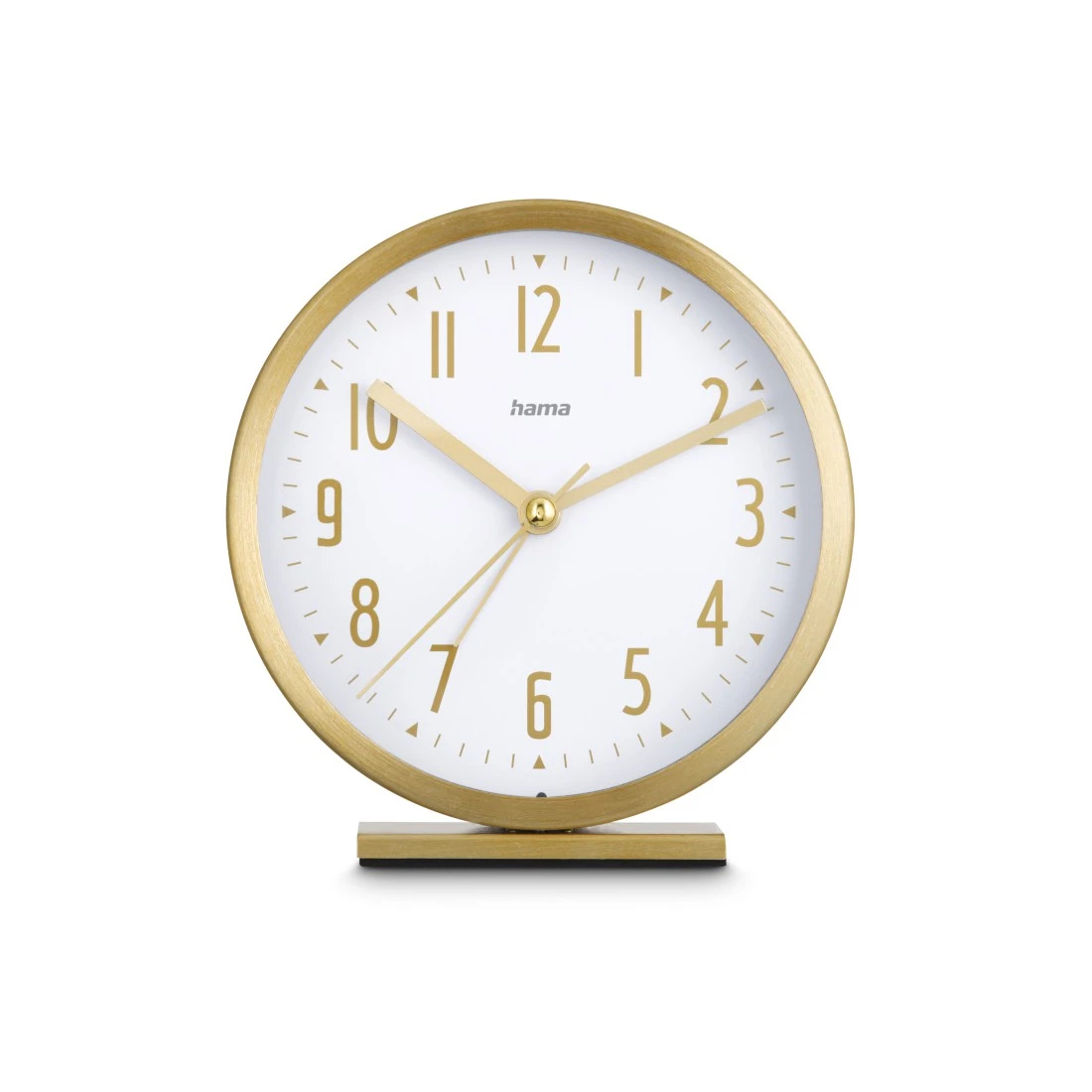hama Wecker Skye weiß gold Kunststoff 12,0 cm, Ø 11,2 cm
