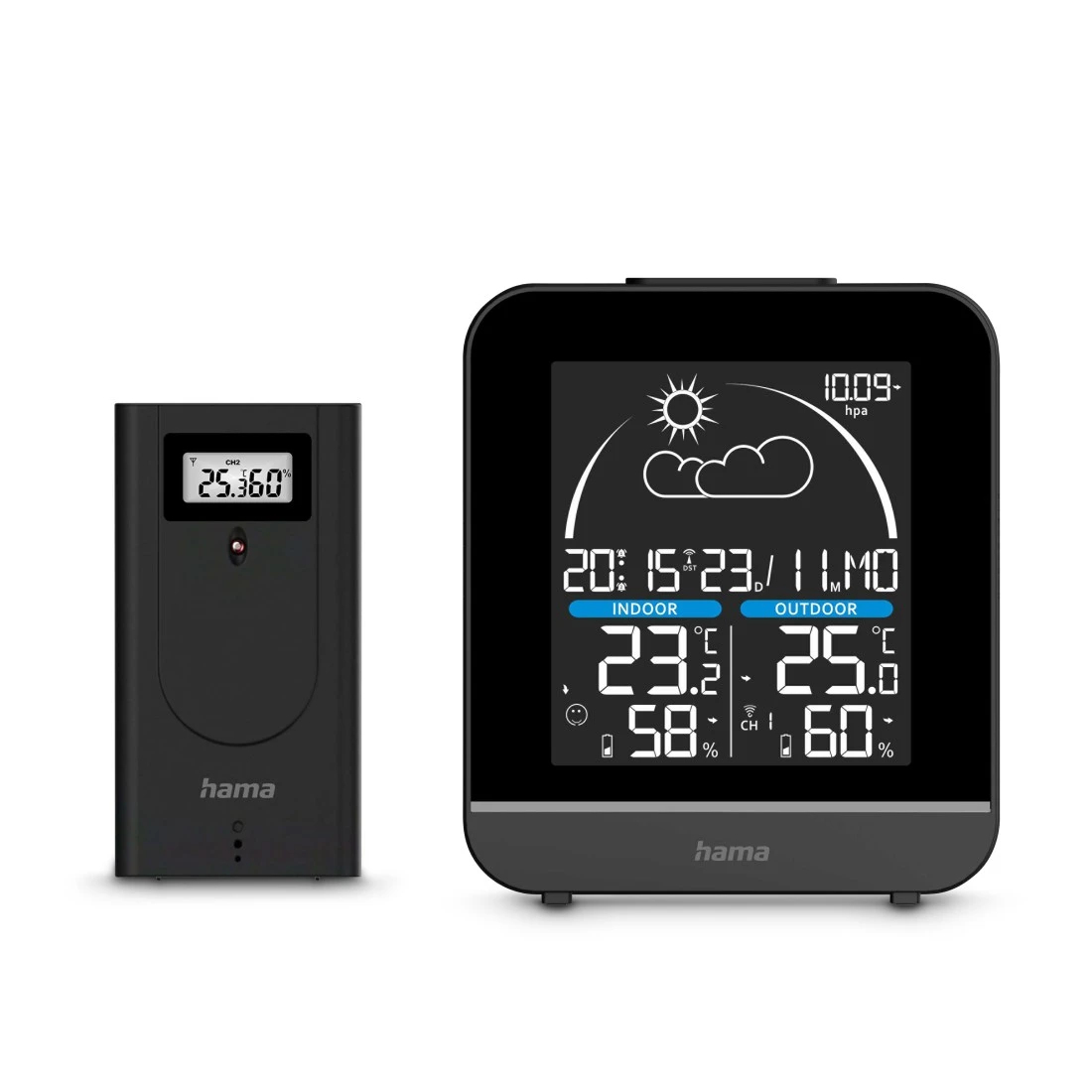 La Gomera Wetterstation mit Außensensor schwarz