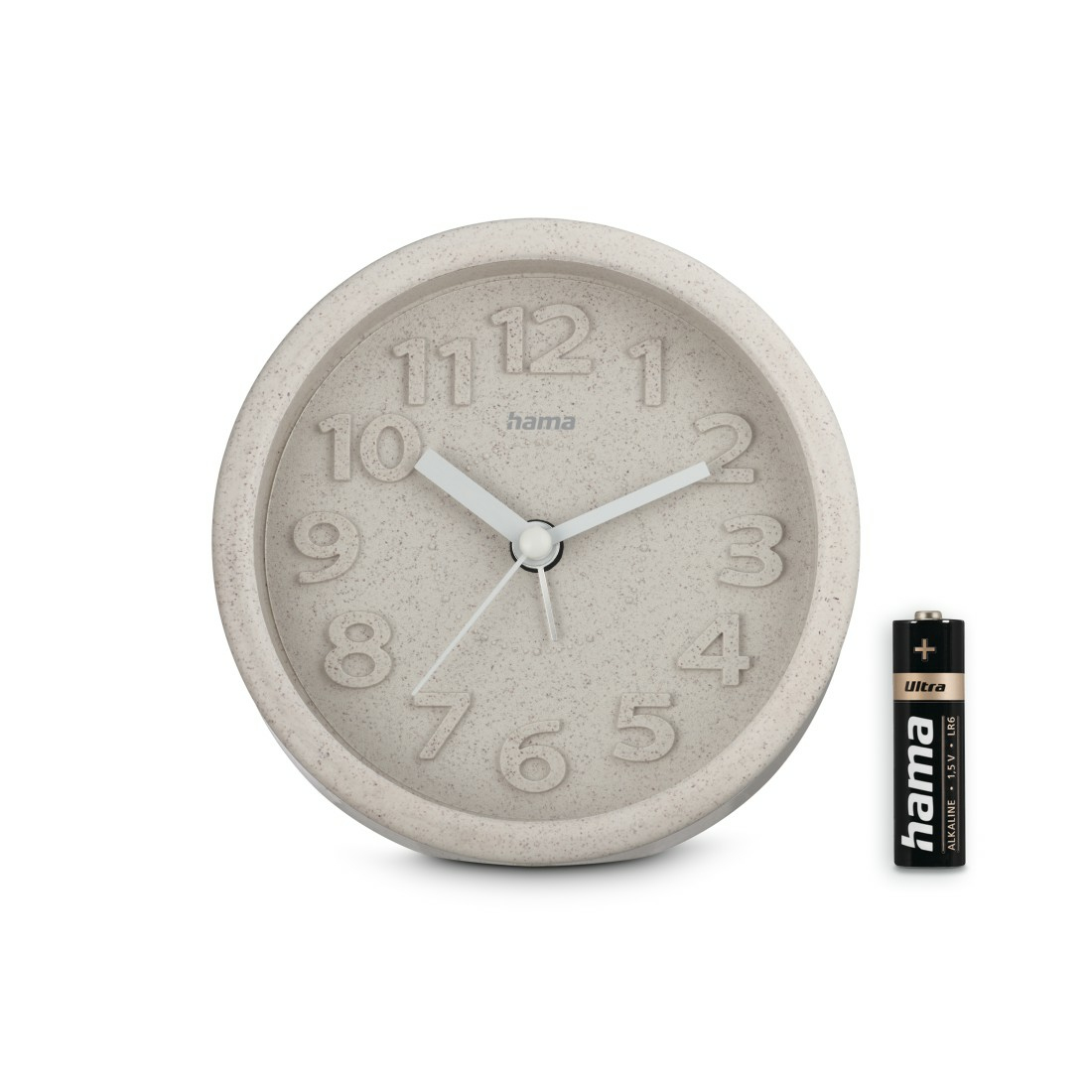 hama Wecker Fuerteventura beige 20 % Weizenstroh, Ø 11,7 cm