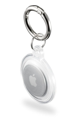 hama Schlüsselanhänger Apple AirTag Halterung Always Clear transparent