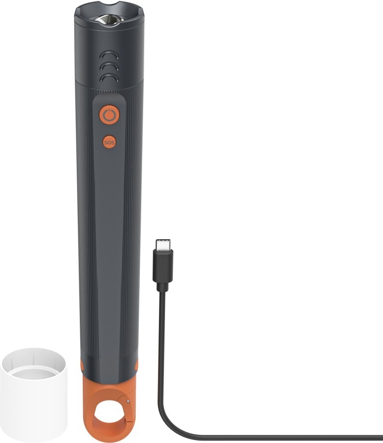 Hama LED-Taschenlampe FLX1200-C aufladbar stoßfest Alu 4 Modi+ SOS (00228607)