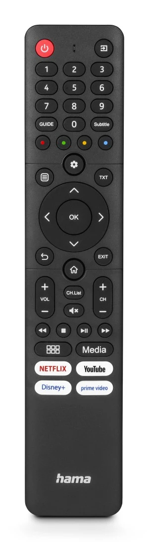 Hama Universal-Fernbedienung für Hisense TVs, IR, lernfähig, mit 4 App-Tasten (00221067)