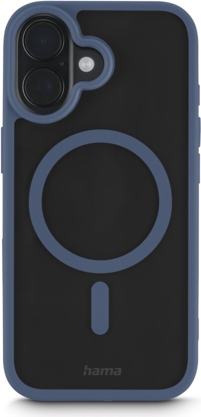 Hama Handyhülle Frame Protect für iPhone 17, magnetisch, durchsichtig, Blau (00232382)