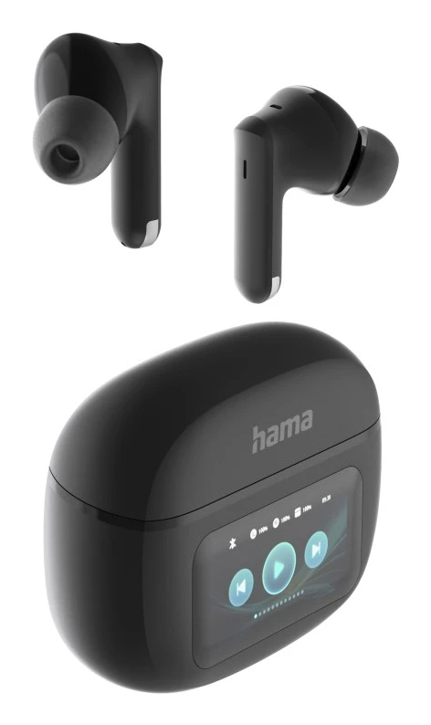 Hama Bluetooth®-Kopfhörer Spirit Touch, TWS, ANC, mit Display, In-Ear, Schwarz (00221820)
