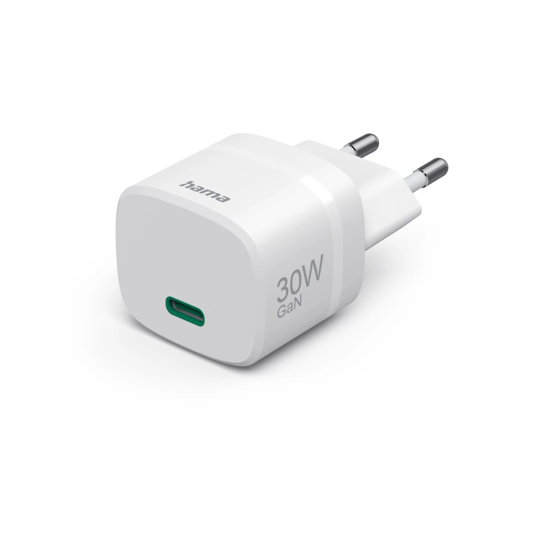 Hama Schnellladegerät, GaN, USB-C, PD, ZSP, 30 W, Weiß (00201964)