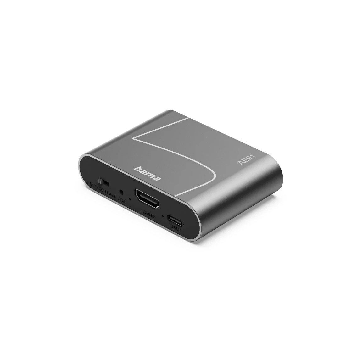 Hama HDMI-Audio-Extractor AE91-ARC, HDMI zu Audio, Toslink, 3,5-mm-Klinke (00205091)