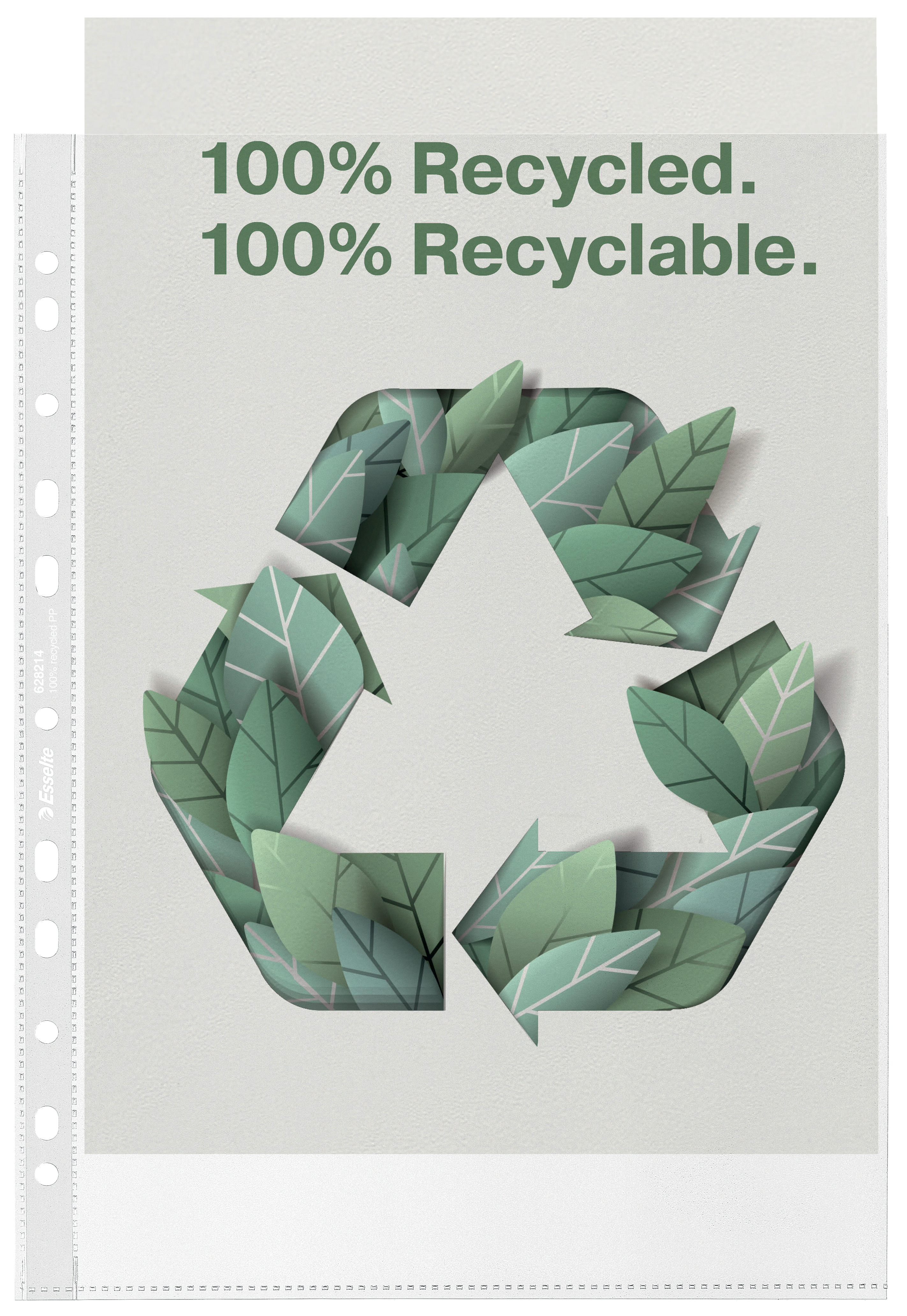 5 x Esselte Prospekthülle A4 PP recycelt farblos 20 Stück