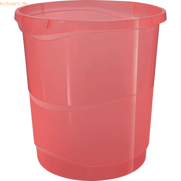Esselte Papierkorb Colour'Breeze PP 14l transparent koralle