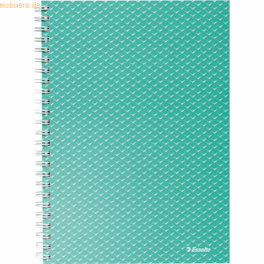 4 x Esselte Collegeblock Colour'Breeze A5 kariert 80 Blatt grün