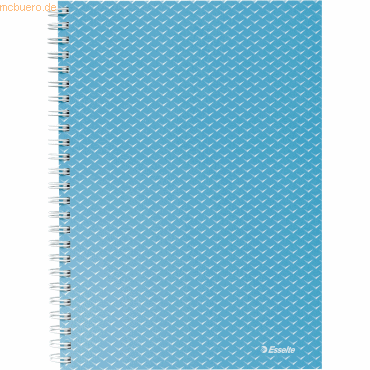 4 x Esselte Collegeblock Colour'Breeze A5 liniert 80 Blatt blau