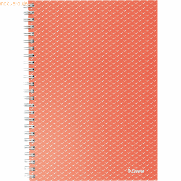4 x Esselte Collegeblock Colour'Breeze A5 liniert 80 Blatt koralle