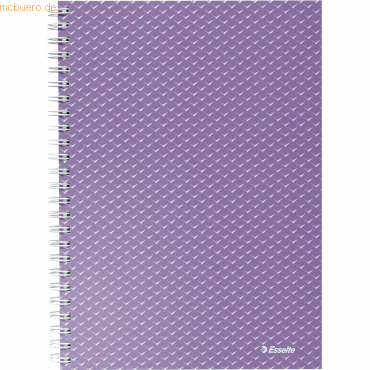 4 x Esselte Collegeblock Colour'Breeze A5 liniert 80 Blatt lavendel