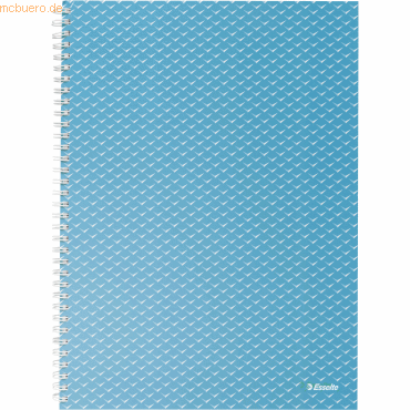 4 x Esselte Collegeblock Colour'Breeze A4 kariert 80 Blatt blau