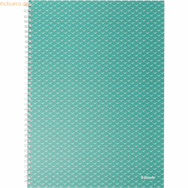 4 x Esselte Collegeblock Colour'Breeze A4 kariert 80 Blatt grün