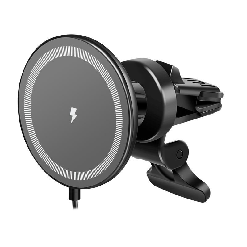 LogiLink Smartphone-KFZ-Magnethalter mit Ladefunktion, rund