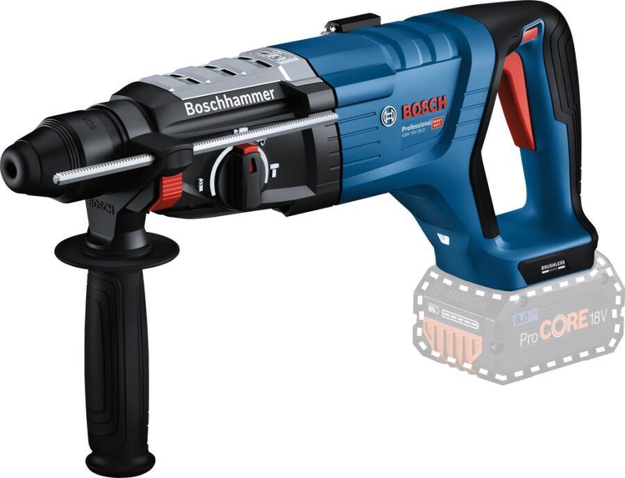 Bosch Akku-Bohrhammer GBH 18V-28 D Professional solo 18Volt XL-BOXX blau/schwarz ohne (0611919004)