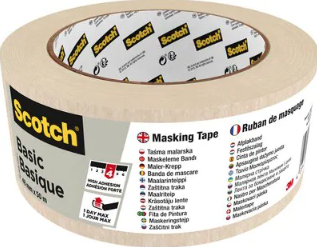 Scotch Krepp-Klebeband Basic, 48 mm x 50 m, beige