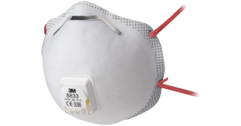 3M Atemschutzmaske 8833 - Klassik, Schutzstufe: FFP3