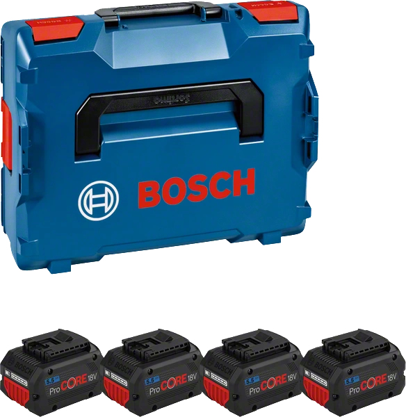 BOSCH Professional Werkzeugakkus ProCORE 18V Lithium-Ionen 4x 5,5 Ah