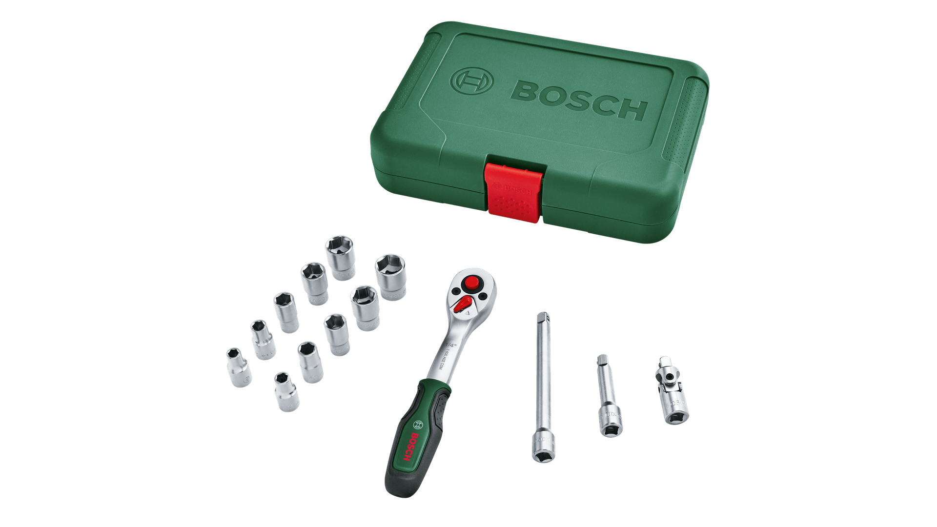 BOSCH Steckschlüsselsatz, 1/4", 14-teilig