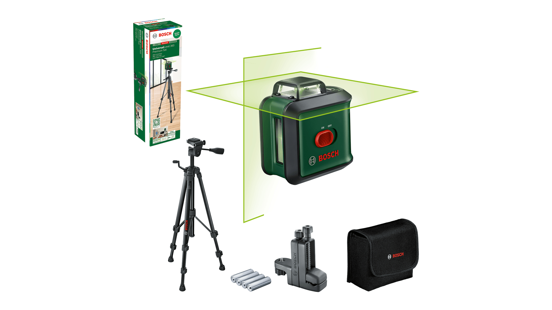 Bosch Home and Garden UniversalLevel 360 Premium-Set Kreuzlinienlaser Reichweite (max.): 12 m (0603663E07)