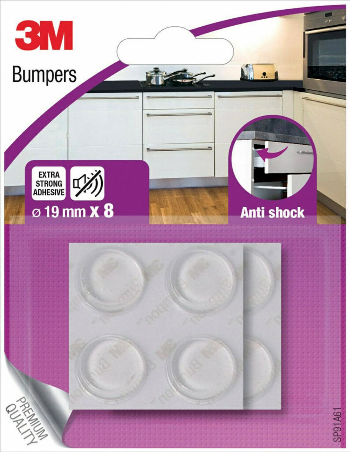 Scotch Stoßabsorbierende Elastikpuffer, 19 mm, transparent