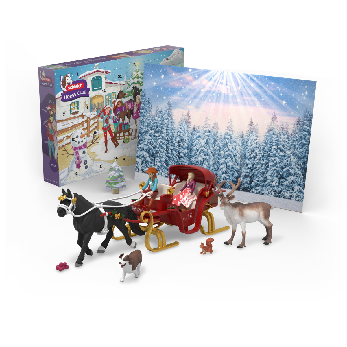 Schleich Gr. Adventsk. HORSE CLUB - Weihnachtl. Schlittenf. (99179)