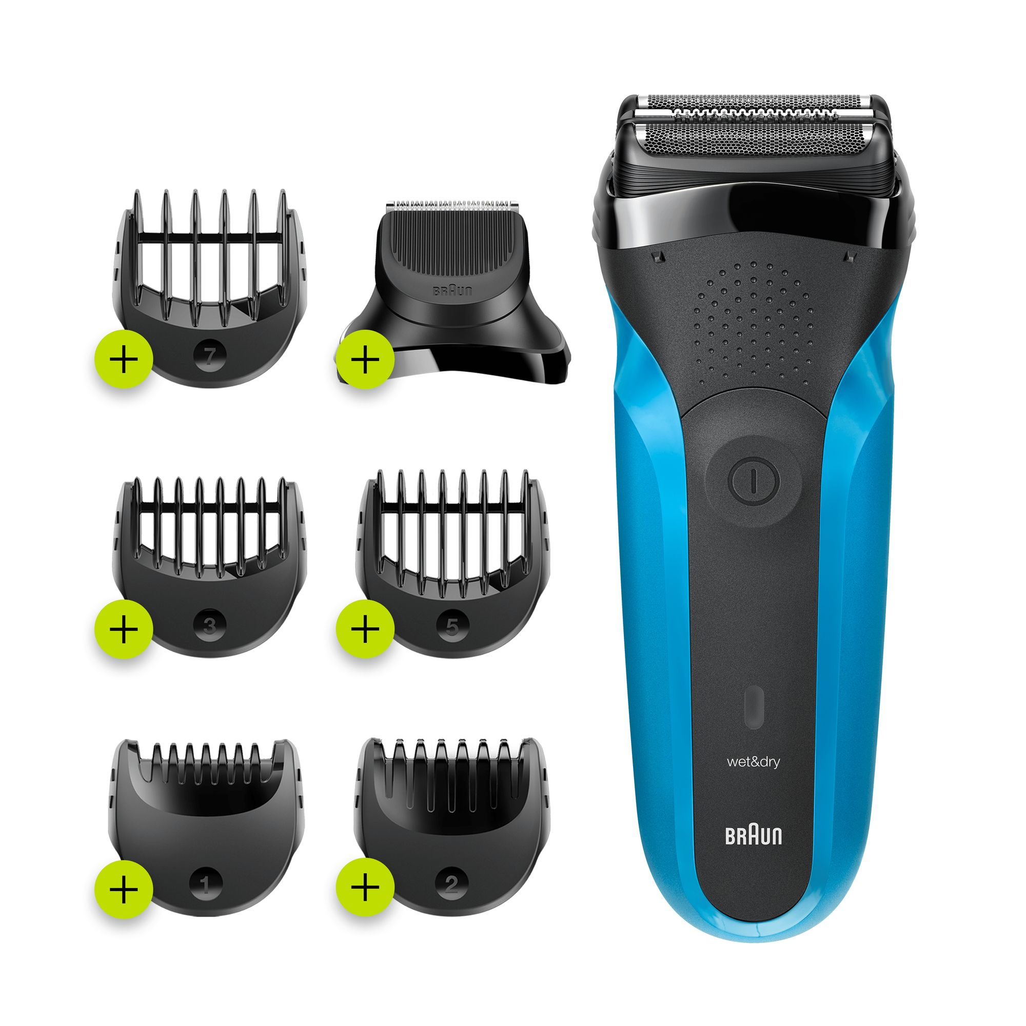 Braun Series 3 310BT Folienschaber Trimmer Schwarz - Blau (276425) (B-Ware)