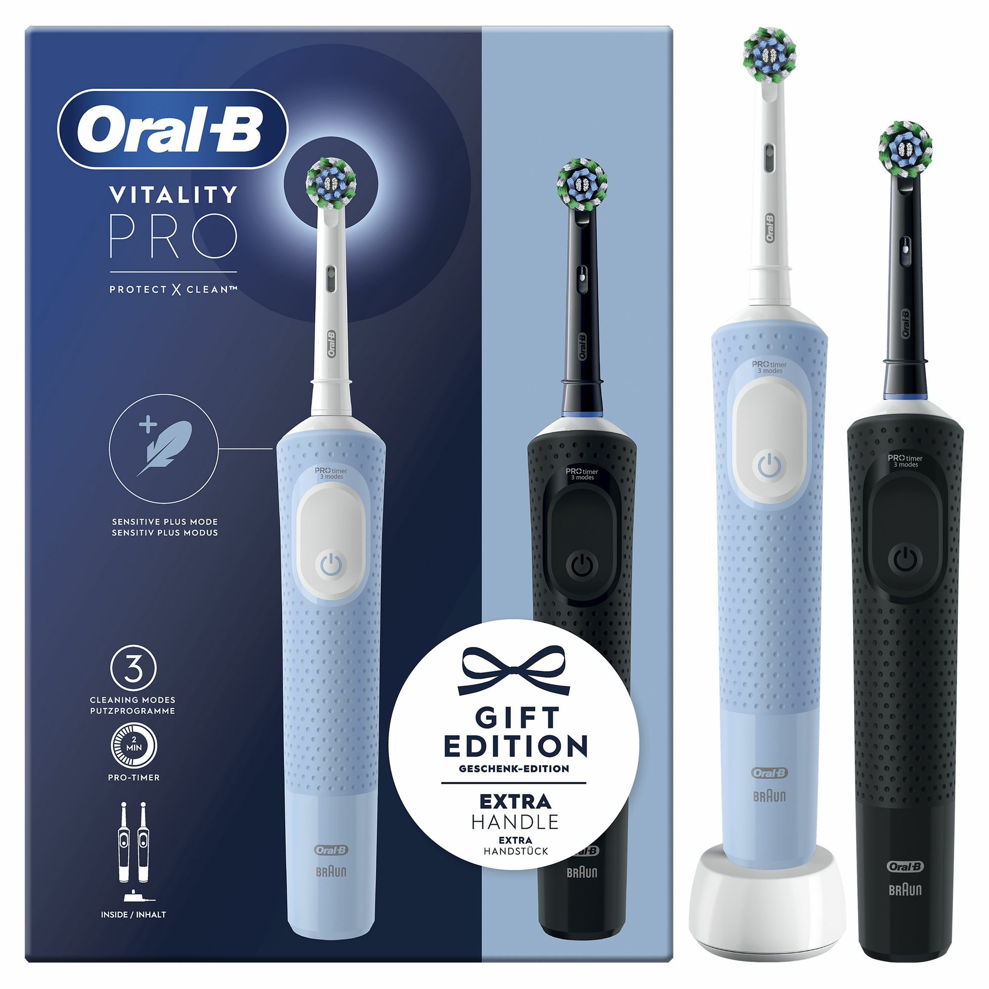 Oral-B Vitality Pro D103 Duo black/blue Elektrische Zahnbürste