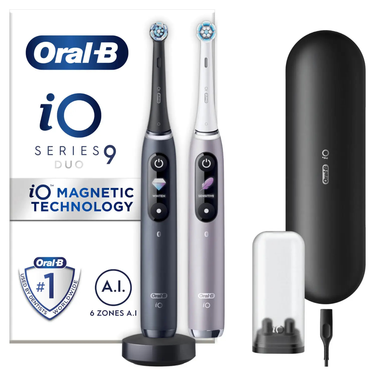 Oral-B iO Series 9 Duo Black Onyx/Rose Quartz +tip
