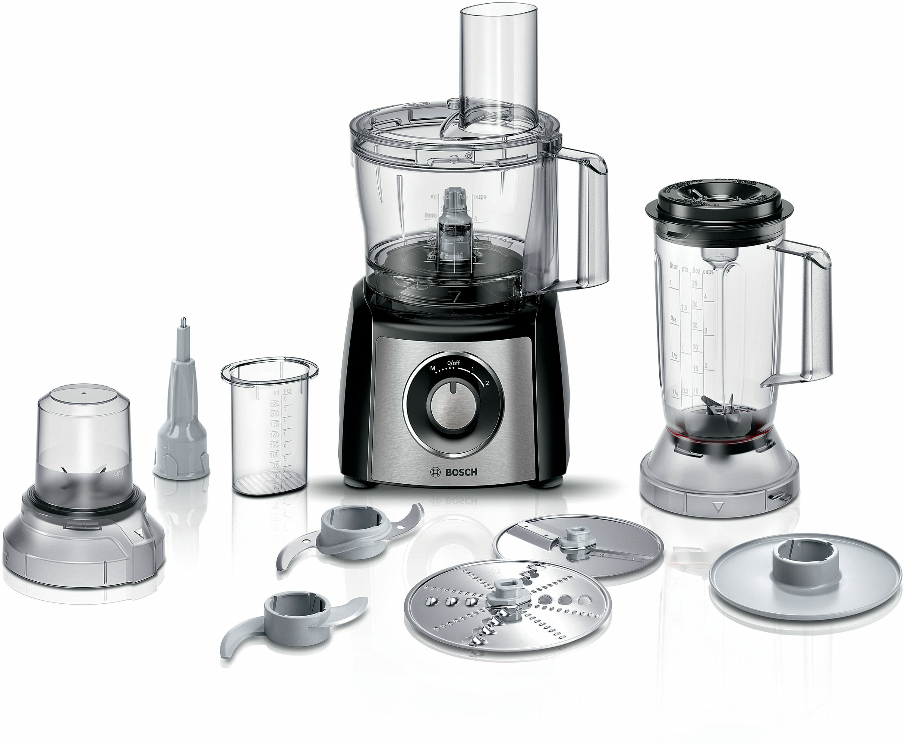 Bosch Food Processor MultiTalent 3 black stainless steel (MCM3501M) (MCM3501M)