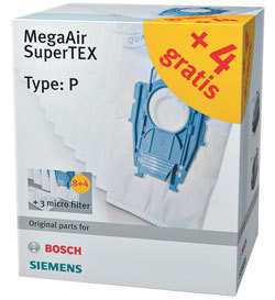 Siemens VZ123FP MegaAir SuperTEX - Beutel-Kit für Staubsauger (VZ 123 FP)