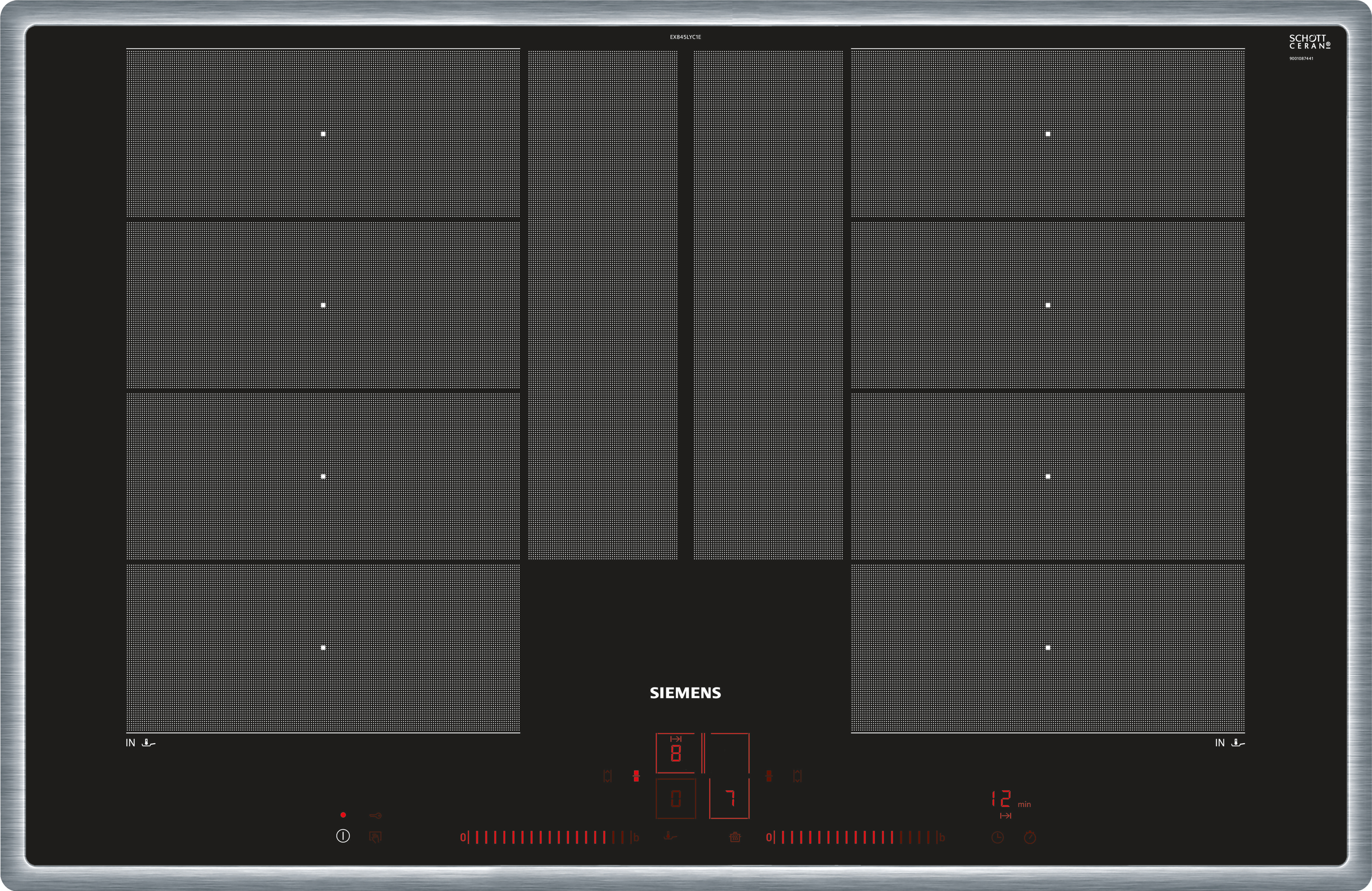 EX845LYC1E Induktionskochfeld edelstahl