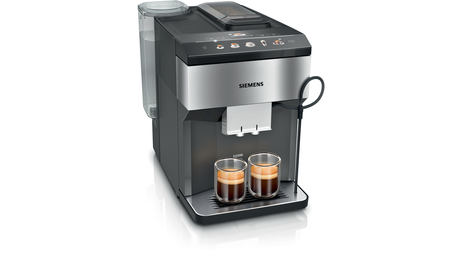 Siemens Kaffeevollautomat TP516DX3 EQ.500 classic connect, für Bohnen, 1500 W, bis 1,9 l/270 g, inkl. Zubehör, edelstahlfarben-schwarz