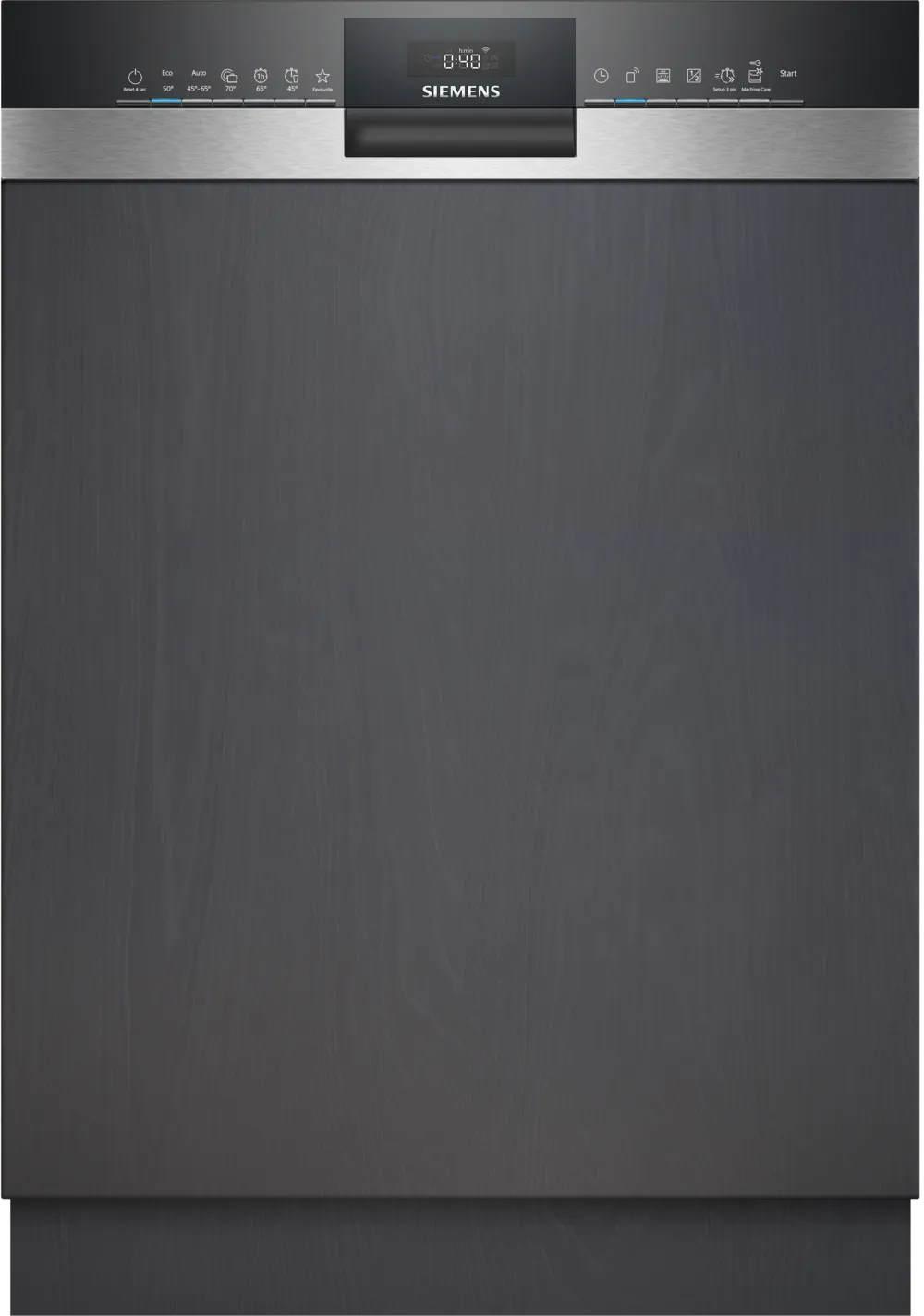 SN53ES05DE Teilintegrierter Einbau-Geschirrspüler 60 cm gebürsteter Stahl