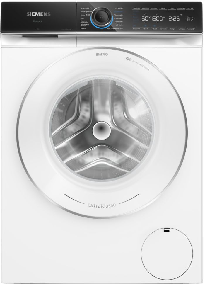 WG56B2A91 Stand-Waschmaschine-Frontlader weiss, 10 kg, 1600 U/min, iQ700, 72 dBA