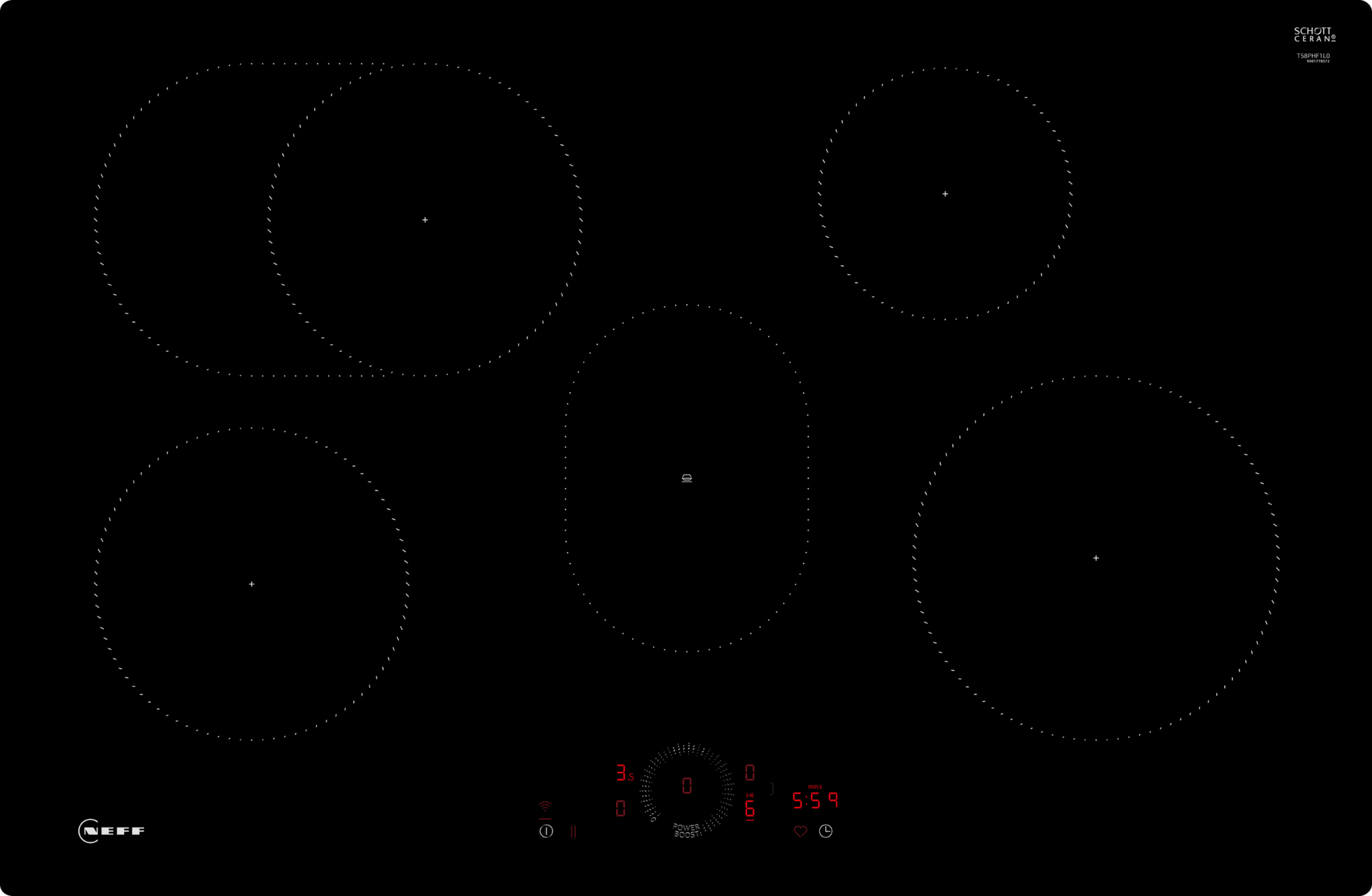 T58PHF1L0 Autark-Induktionskochfeld schwarz