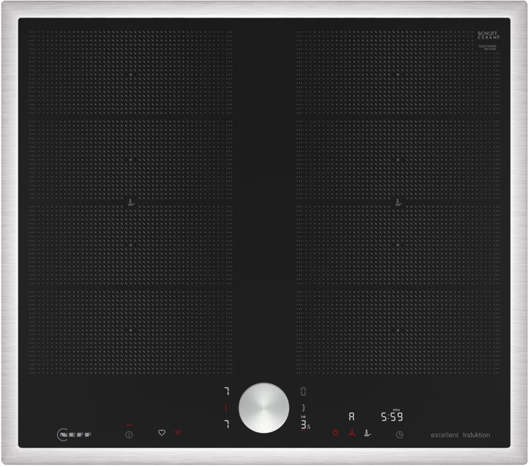 TPLE662F0 Autark-Induktionskochfeld bestehend aus T66STX4M0 + Z943SE0 edelstahl