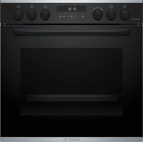 MKH63IP4 Herdset mit Induktionskochfeld bestehend aus HEG278AB4 + NIF64RCB5E schwarz + edelstahl