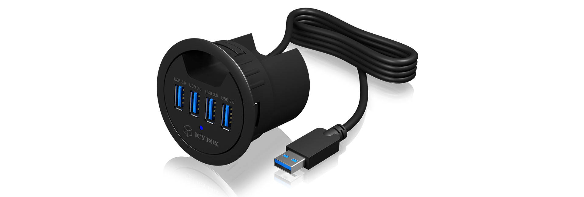 IB-HUB1403 USB 3.0 4-Port schwarz