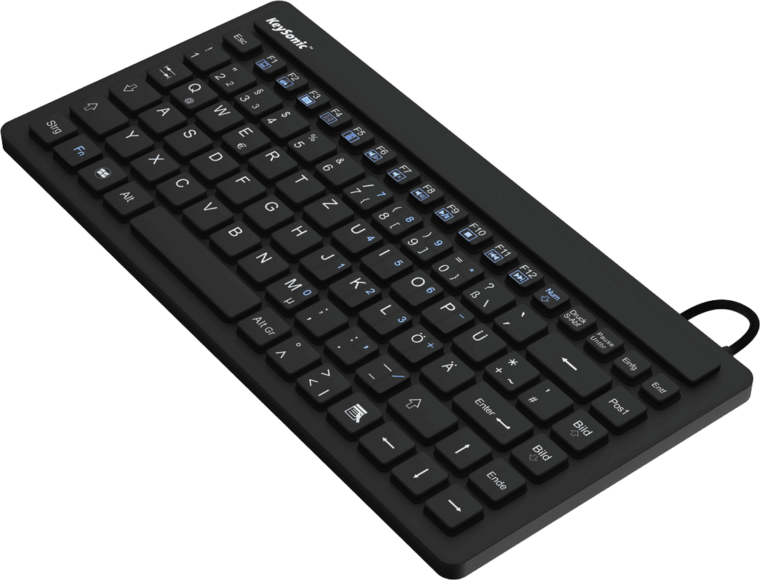 Keysonic KSK-3230 (US) USB-Tastatur Schwarz Silikonmembran, Wasserdicht (IPX7) (28113)