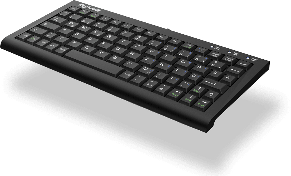 KeySonic ACK-3401U kabelgebundene Super-Mini-Tastatur - QWERTY UK - schwarz