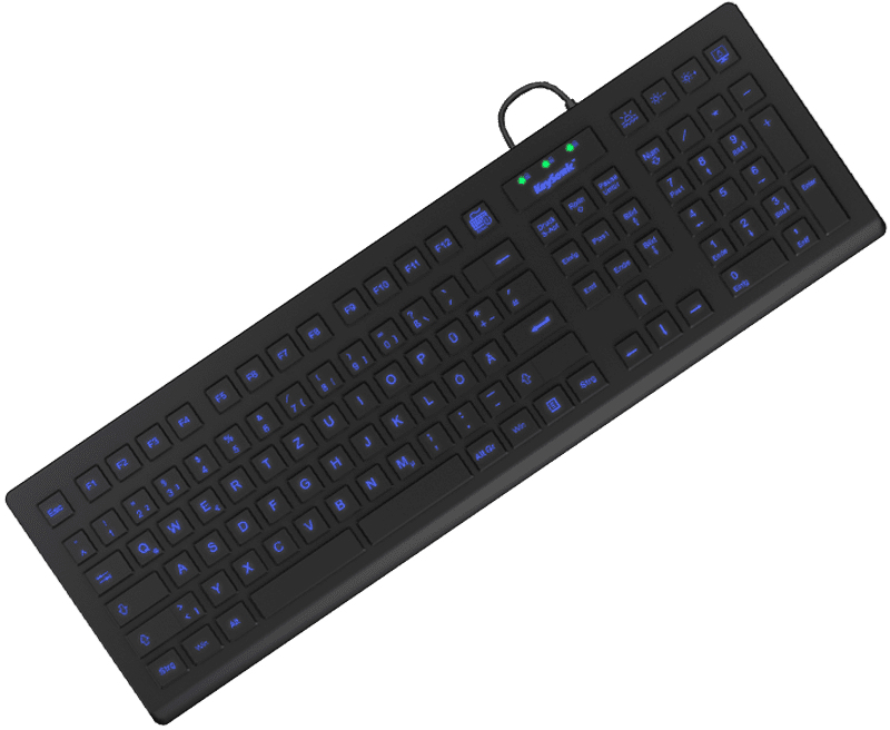 KeySonic KSK-8031INEL-B kabelgebundene Hygienetastatur - QWERTZ DE - schwarz