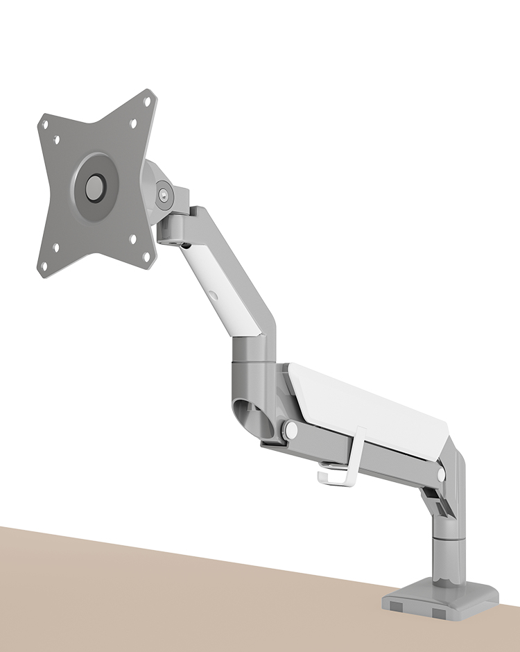 RaidSonic ICY BOX® Monitor-Halterung IB-MS513-TSS silber für 1 Monitor, Tischklemme, Tischbohrung