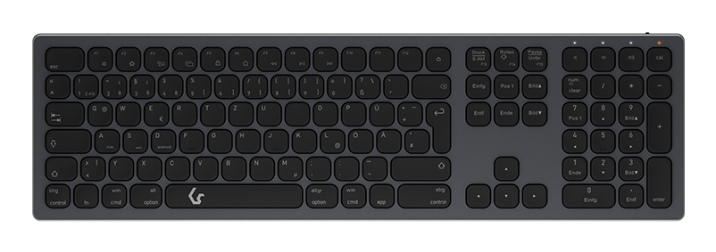 KeySonic KSK-8023BTRF Tastatur Bluetooth QWERTZ Deutsch Anthrazit - Schwarz (KSK-8023BTRF (DE))