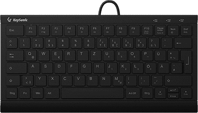 KeySonic KSK-5011ELC kabelgebundene Super-Mini Tastatur - QWERTZ DE - schwarz