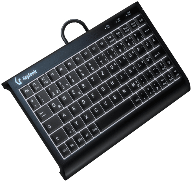 KeySonic KSK-3011ELC (DE) Tastatur USB QWERTZ Deutsch Schwarz (KSK-3011ELC (DE))