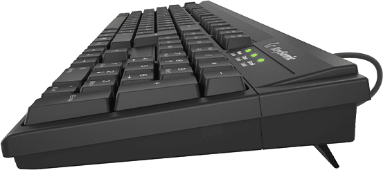 KeySonic Tastatur KSK-8008U-IP, Kabelgebunden Wasserdicht nach Schutzklasse IPX7, USB-A- und PS2-Anschluss, Membrantechnologie (KSK-8008U-IP)