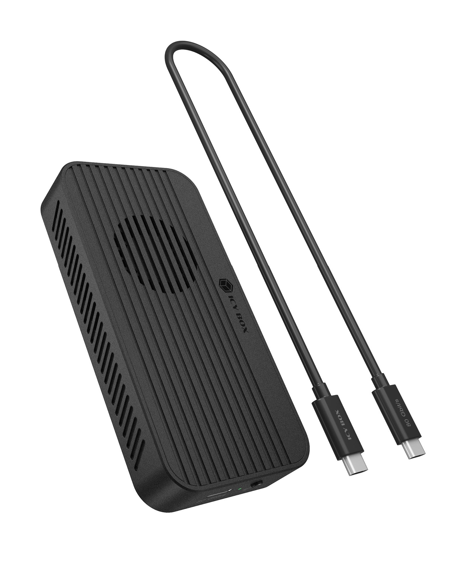 ICY BOX Diamond Case 1980 Thunderbolt 5 M.2 NVMe SSD Gehäuse 80 Gbps bis 8 TB