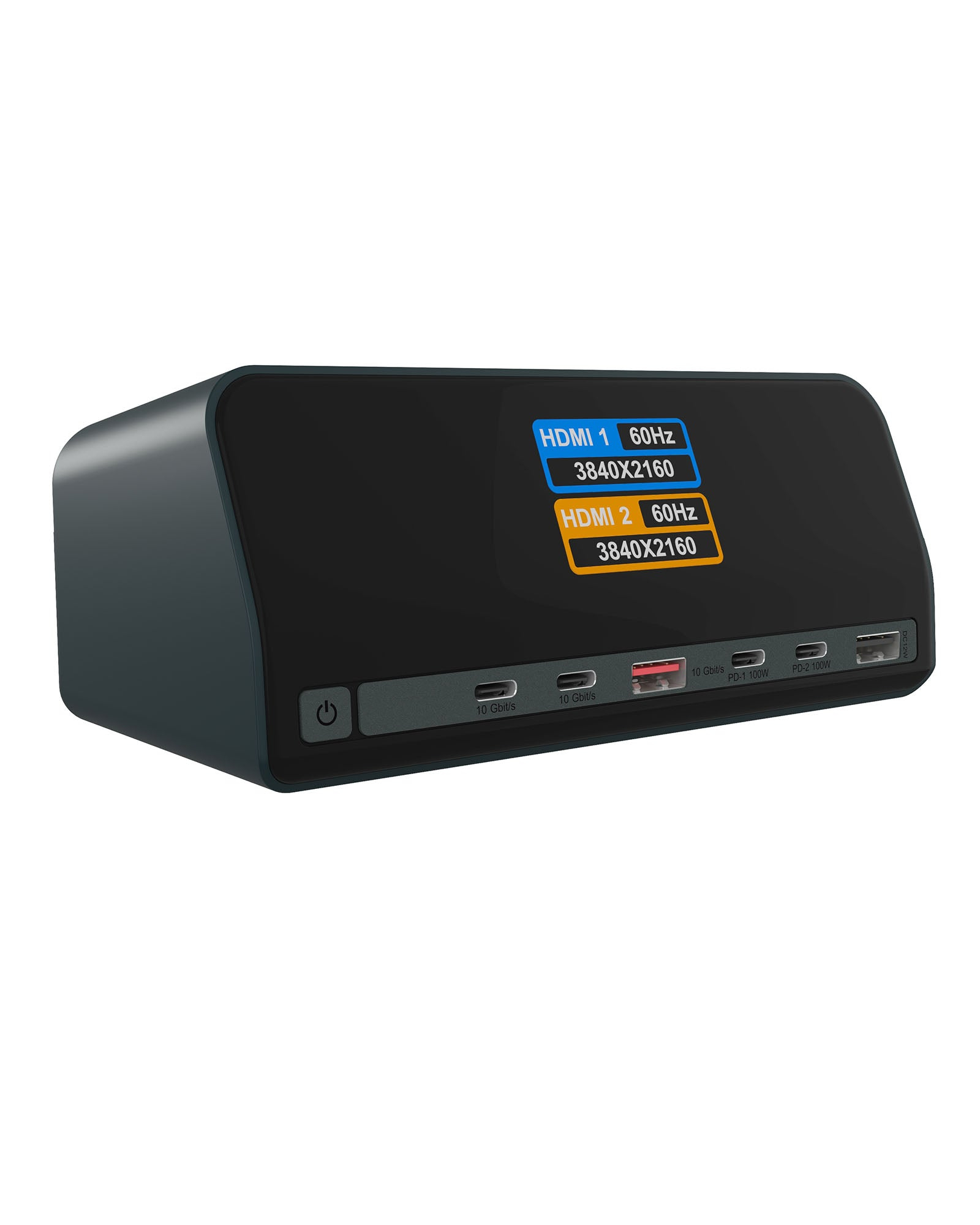 ICY BOX Heart Dock 2300 11-in-1 Dockingstation Dual 4K HDMI LCD Display (IB-DK2300-CH)